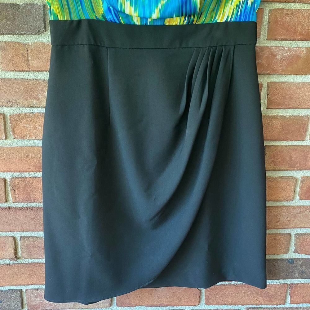 Dress Barn Printed Tank Pencil Skirt Dress Blue, Green, Yellow, Black Size 10 - Picture 3 of 14